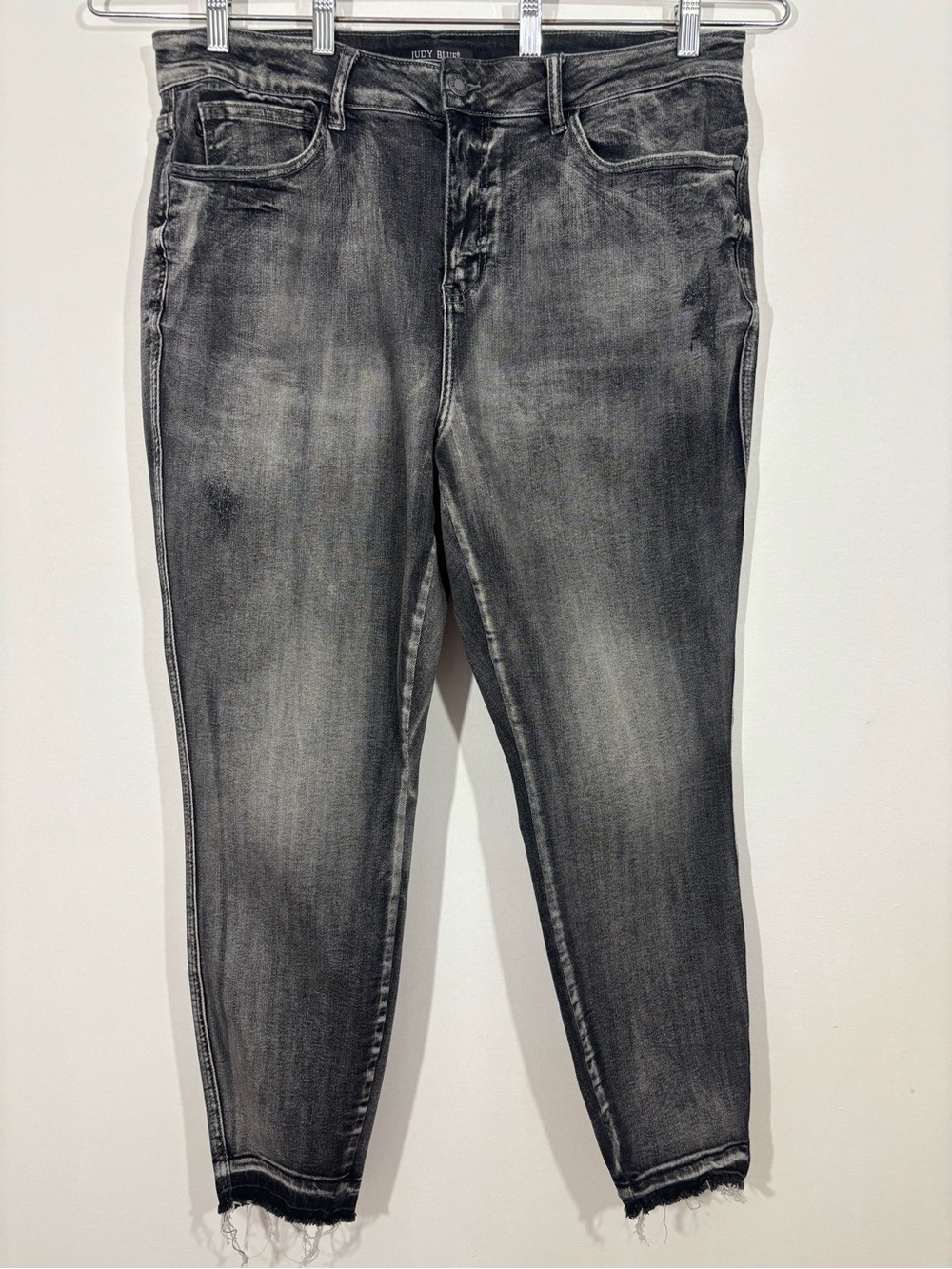 Judy Blue Dark Black/ Gray Acid Wash Skinny Jeans Sz 20W